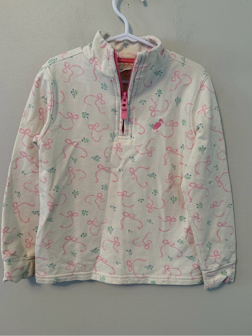 The Beaufort Bonnet Company Pink Bow Pullover